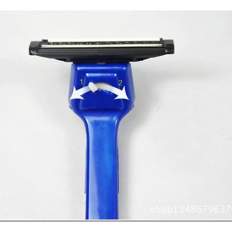 BAILI BP206 2 層カミソリ刃マニュアルシェービングカセットシェーバーバタフライツイストオープン T 字型ユニセックス +6 交換刃カセット