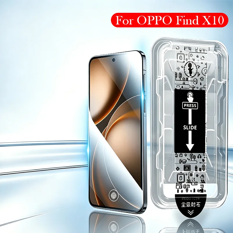 2 films de protection d’écran en verre trempé sans bordure pour OPPO Find X10, installation sans poussière, film en verre pour OPPO Find X10.