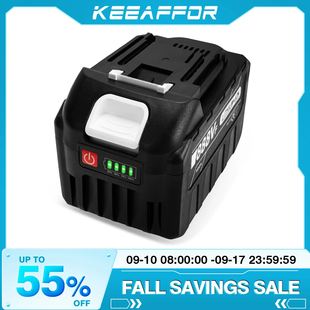 KEEAFFOR 888VF 22500mAh Rechargeable Lithium Ion Battery 18V EU US Plug Electric Wrench Drill For Makita Power Tools Battery