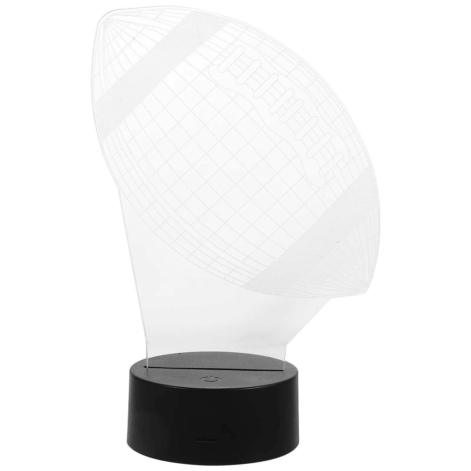 3D مصباح الوهم كرة الرجبي 7 ألوان ضوئية قابلة للتعديل سطوع وامض وسائط USB Aa بالطاقة الاكريليك ضوء الليل