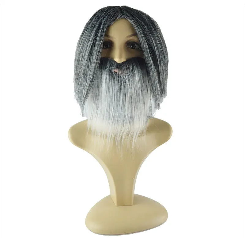 Ghost Festival Witch Wig Wild Dress Beard Old Man parrucca accessori per costumi