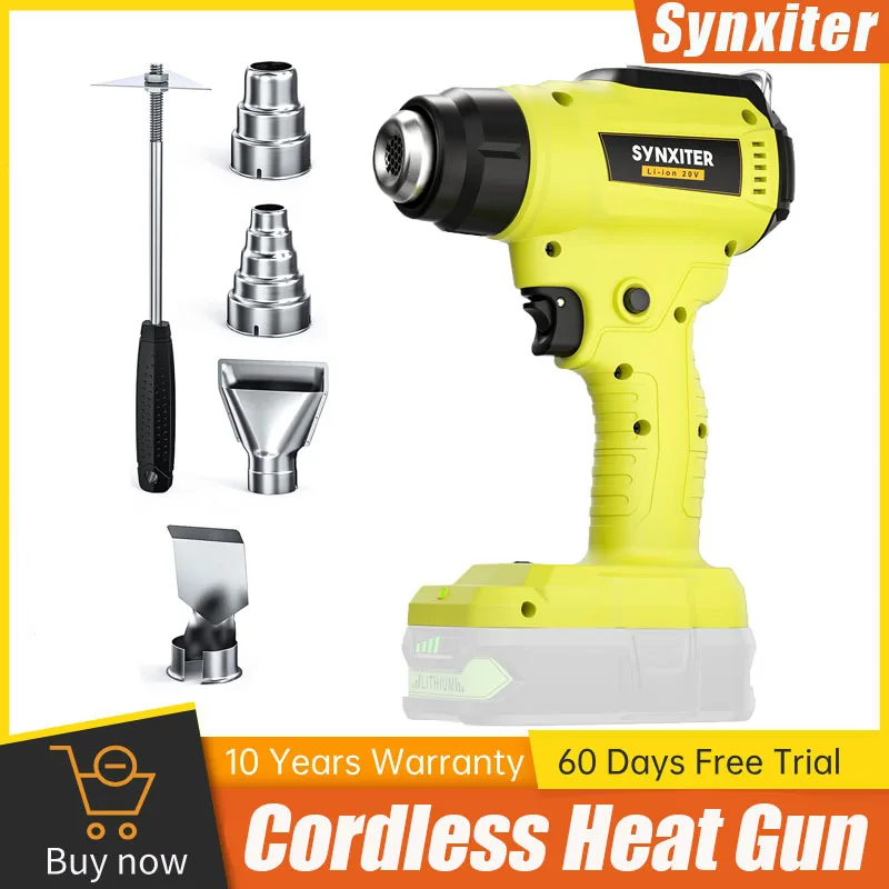 

Cordless Heat Gun For Bosch 18V Battery Hot Air Gun 122 to 1022F With 4pcs Nozzles Household DIY Shrink Wrapping Power Tool
