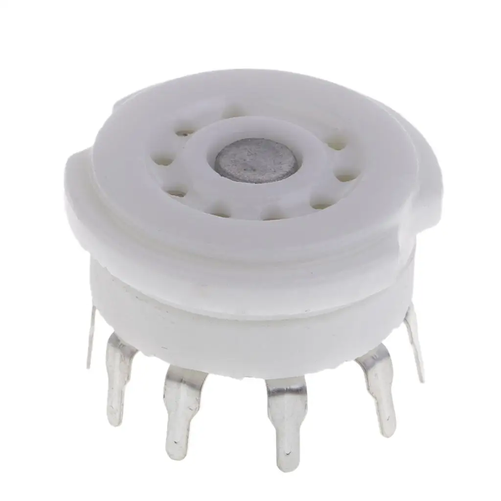 High Quality 9pin Vacuum Tube Socket Ceramic PCB Mount for Hifi Audio Testing and Repair