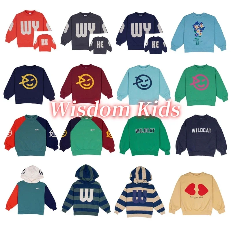 

In Stock! Kids Sweatshirts 2024 Autumn/Winter New WYN Thick Long Sleeve Hoodie Boys and Girls Cartoon Printed Top Hoodie