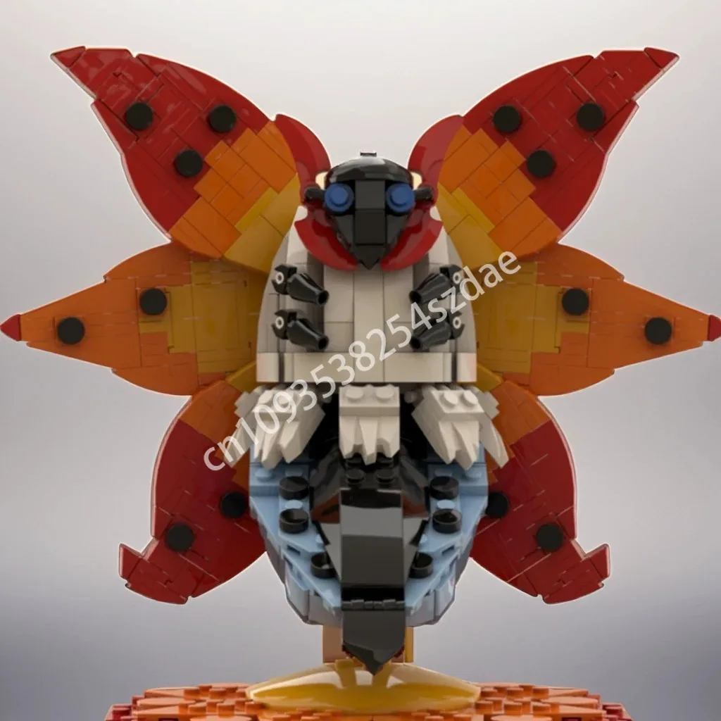 

1075pcs MOC Volcarona Building Blocks Assemble Plastic collector Christmas toy Gift creativity Constructing Educational