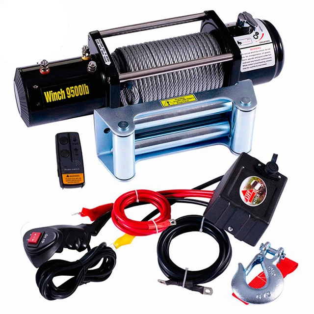 

Heavy Duty Electric Winch For Vehicle Car Truck 10 Ton Capacity Steel Wire Rope 12v Winch 13500lbs