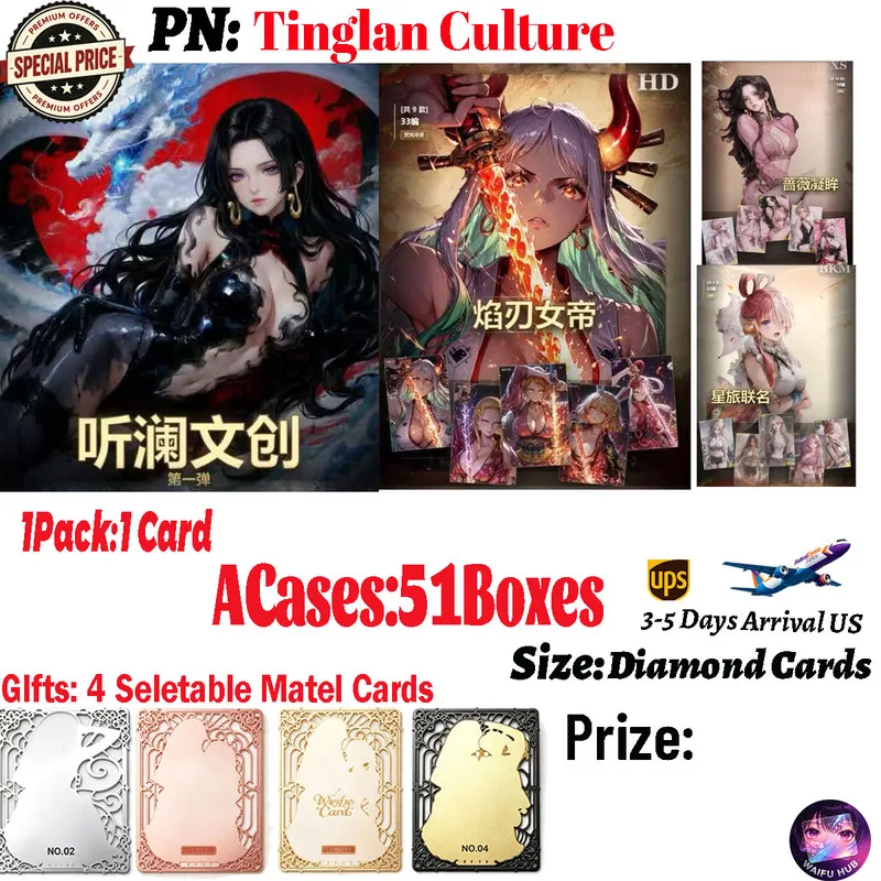 One Piece Metal Diamond Card Collection Cards Yamato Nami Boa TingLan Culture Character Wholesale Tendy Toys Birthday Gifts