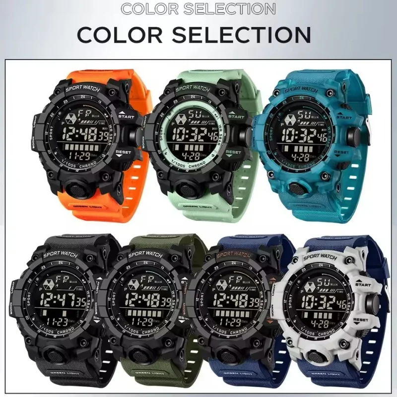 SANDA 6229 Men's Military Electronic Watch Sport Multi functional Waterproof LED Display Date Casual Student Watch reloj hombre