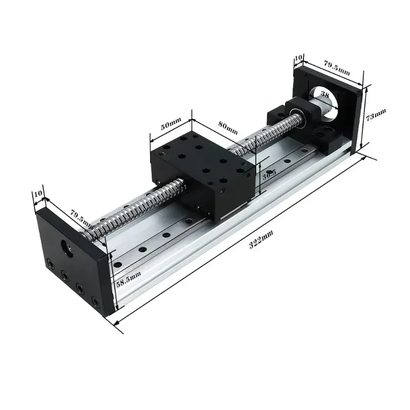 Módulo deslizante del eje X y z deslizador de doble carril SFU1204 1605 1610 actuador lineal 23 57 motor de control numérico