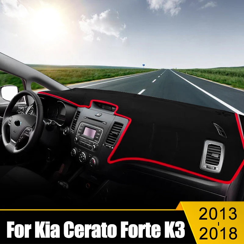 Car Accessories For Kia Cerato Forte K3 2013 2014 2015 2016 2017 2018 Dashboard Cover Avoid Light Mat Sun Shade Anti-UV Carpet