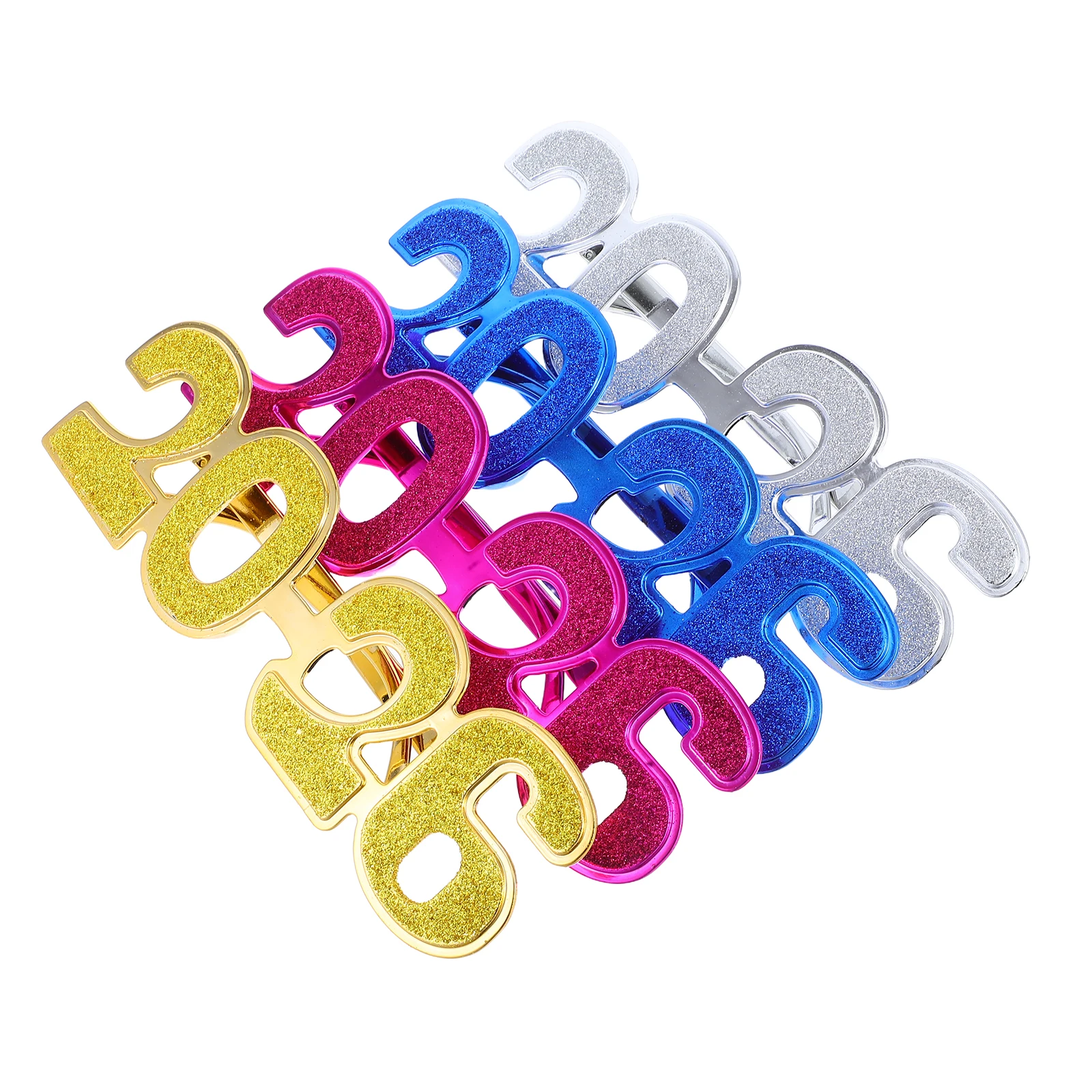 

4 Pcs 2026 Glasses Graduation Eyeglasses Party Photo Booth Props Decorations Hollow Out