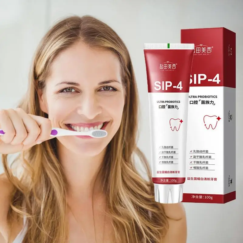 Sip-4 Probiotic Whitening Toothpaste Brightening & Stain Removing Sp-4 Probiotic Toothpaste Fresh Breath Teeth Whiten Toothpaste