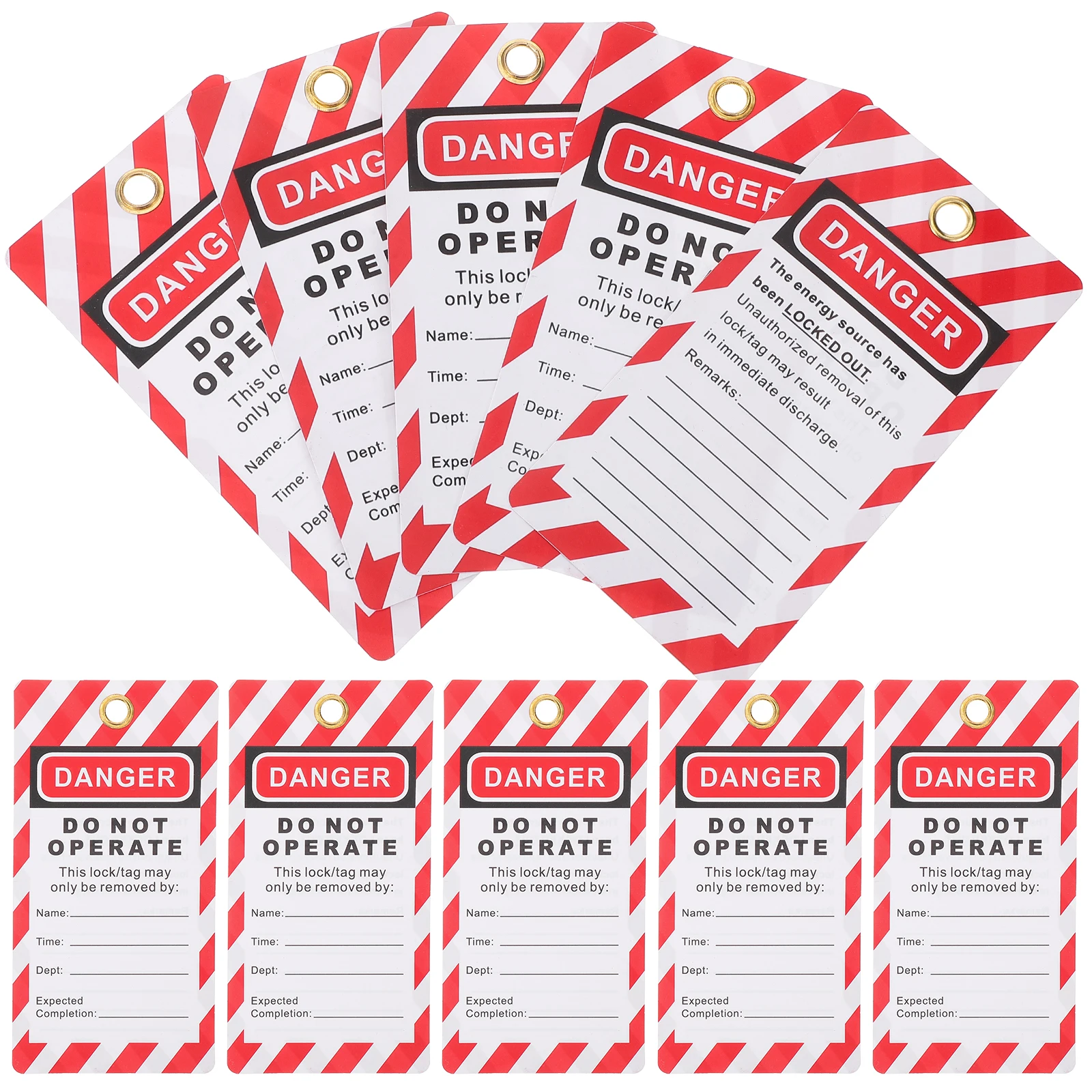 10 قطعة تحذير السلامة خطر قفل معلقة العلامات المعدات الصناعية لا تشغيل العلامة Tagout العلامات علامة قفل المعدات ، #3
