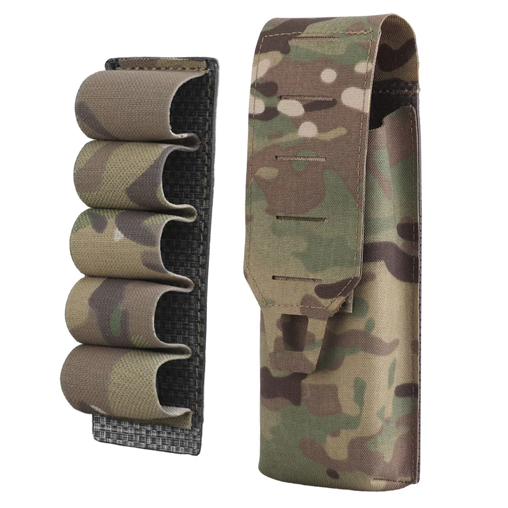 Tactical 5.56 Magazine Pouch MOLLE Extend Mount 5 Rounds 12 Gauge Shotgun Mag Holder Bag Hunting Combat Airsoft Vest Belts Gear