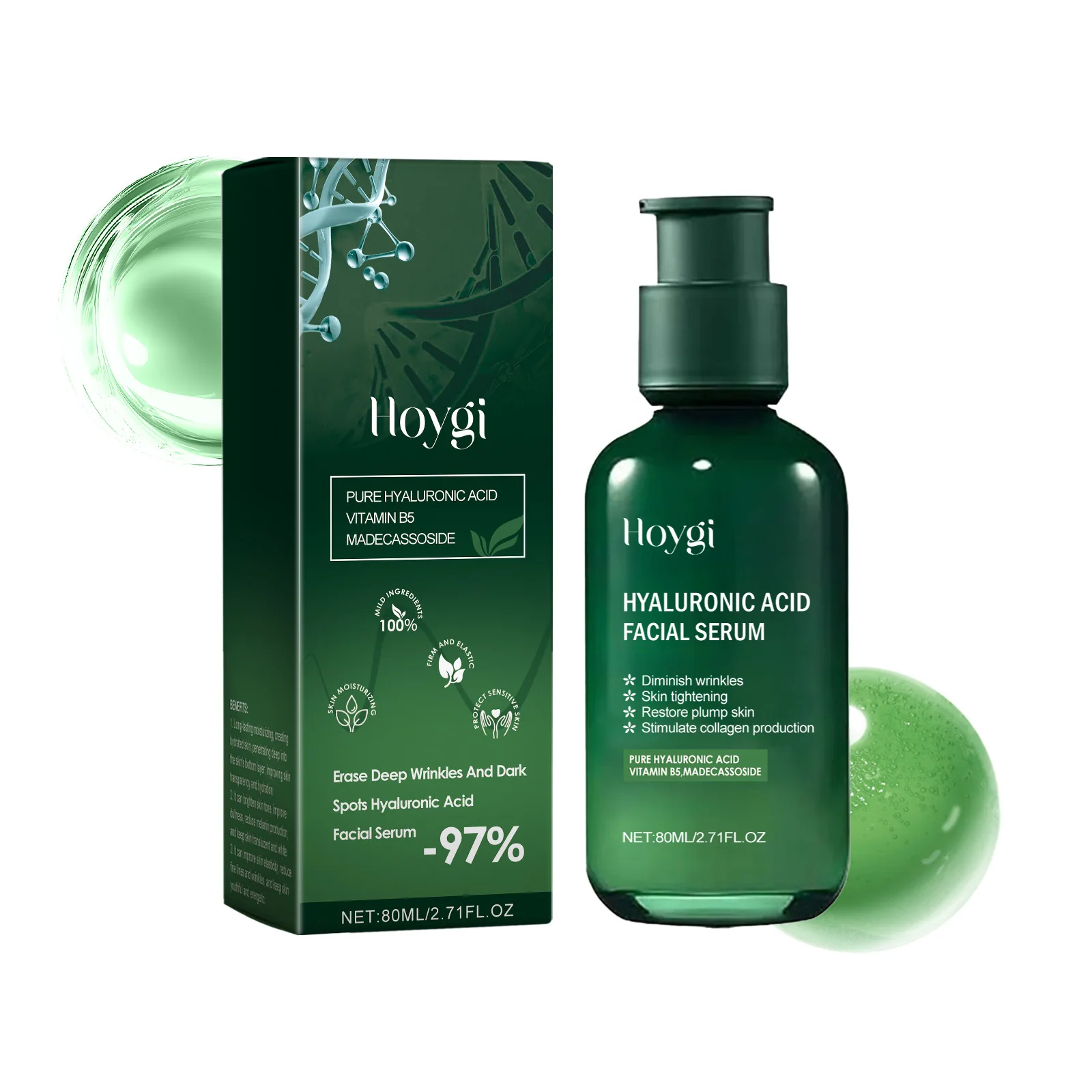 Hoygi Facial Serum Deeply Moisturizing Pores Skin Care Serum Brightens Skin Tone, Improves Dull, and Reduces Melanin Production