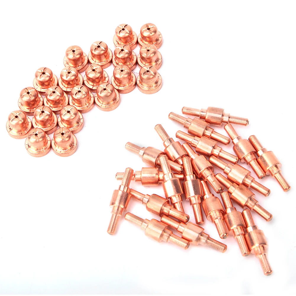40pcs Plasma Cutter Consumables Electrode Nozzle Tip for PT31 LGK40 Plasma Torch