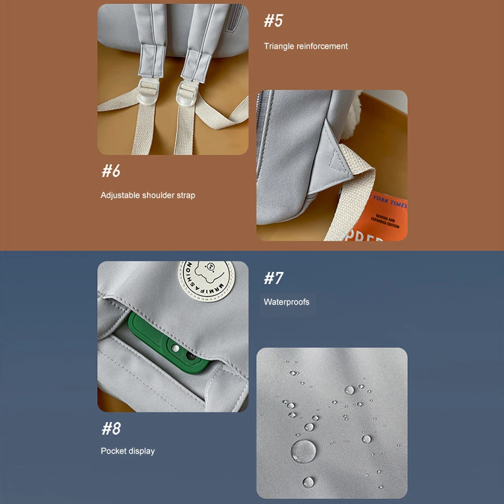 Teens Casual Backpack Large Capacity with Plush Pendant Childrens Rucksack Zipper for Work Camping Sports Travel Backpack