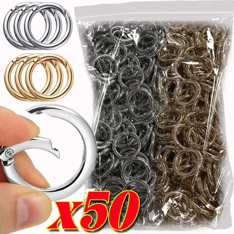10/50 قطعة قابلة للفتح محفظة أبازيم 20/25/28/33 مللي متر الربيع يا خاتم حلقة تسلق مستديرة المفاجئة هوك كيرينغ المشبك DIY بها بنفسك مجوهرات حقيبة اكسسوارات #2