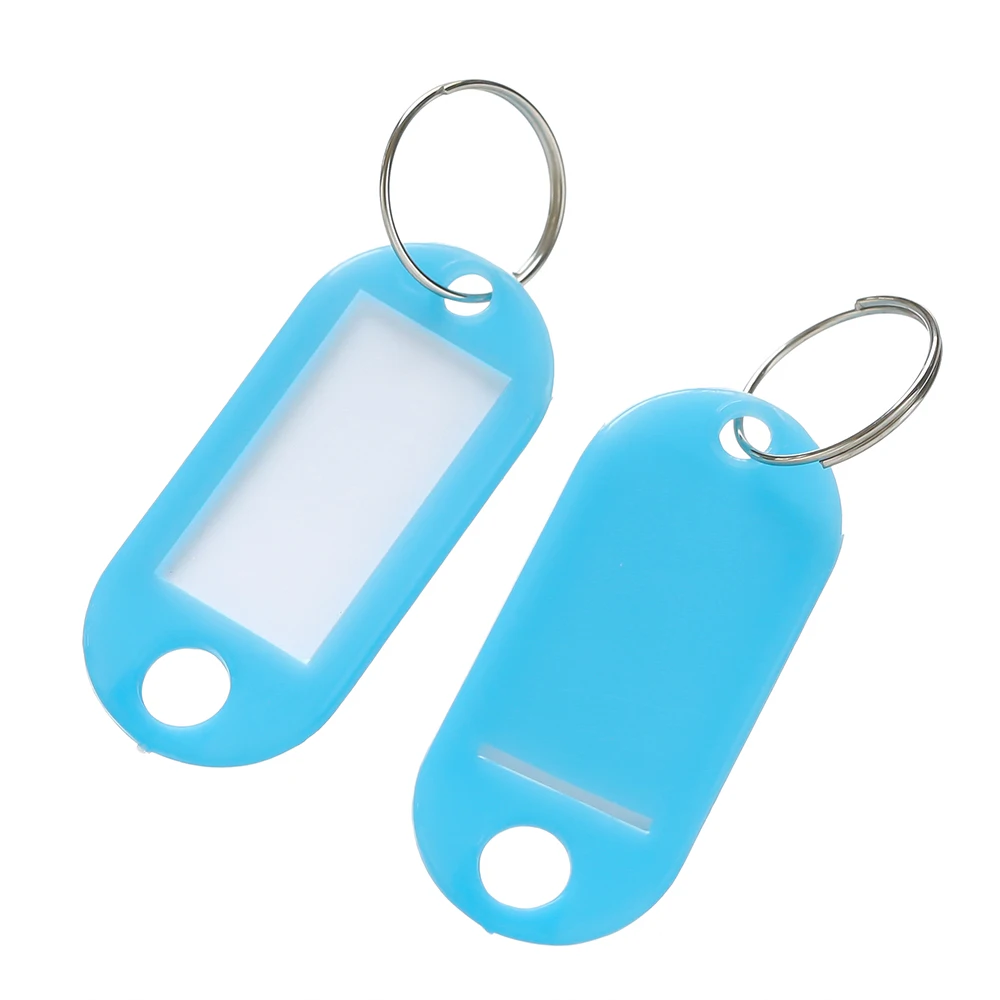 10 stuks autodeur sleutelhanger sleutel ID-tag naam splitring sleutelhanger handig en praktisch voor reisbagage tags met meerdere kleuren