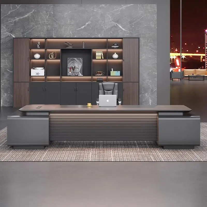 طلاء، طاولة رئيسية، مجموعة مكتب وكرسي، فاخرة خفيفة، إحساس راقي