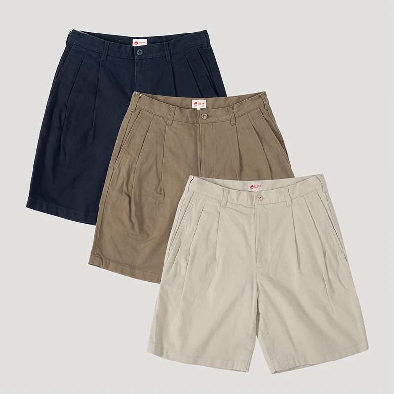 BEAMS silhouette red rope five-point double-pleated casual outdoor sports shorts