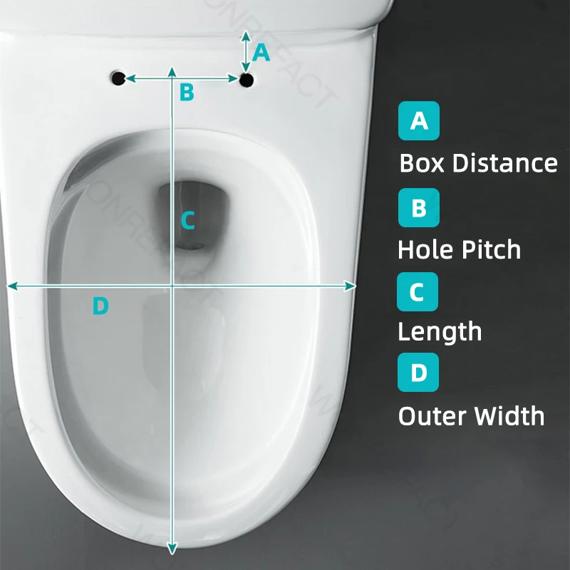 Bathroom Toilet Lid Easy Installation Widened Arc Toilet Lid Round Toilet Seat Elongated Oval Seat Silent Closed Seat（White）