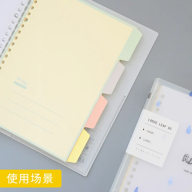 A4 Index Pages Classification Pp Paper 4 Pieces/set For Loose-leaf Binder Notebook