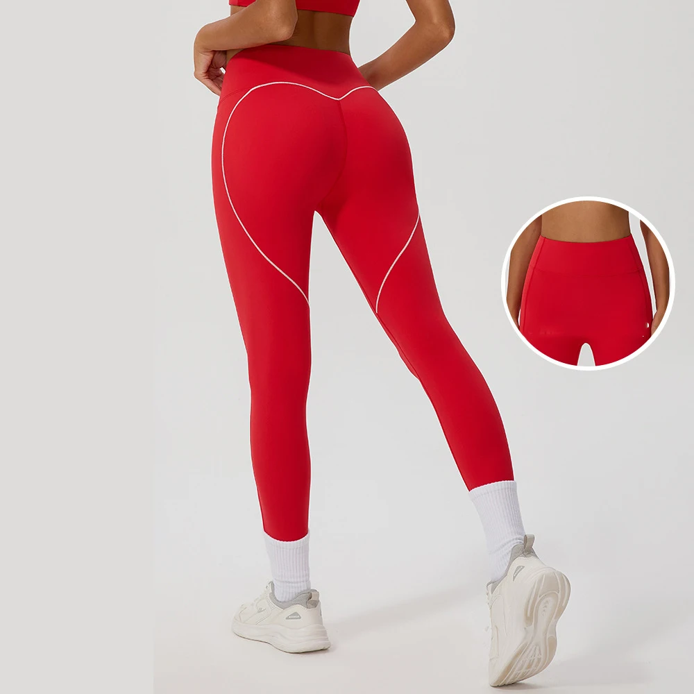 

‌ Женские брюки для йоги с цветными блоками — эластичные леггинсы для тренировок 7/8 с высокой талией и подтяжкой ягодиц, ощущение обнаженности для бега и тренажерного зала (