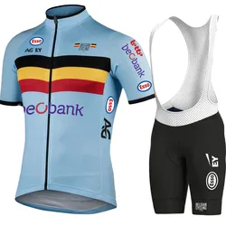 Belgium National Team 2023 Cycling Jersey Mens Set Belgian Clothing Road Bike Shirts Suit Bicycle Bib Shorts MTB Wear Maillot