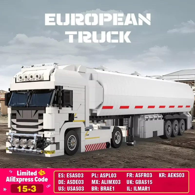 

Truck Head Building Blocks Connectable Container Trailer Mini Bricks Plastic Model Diy Assembly Toys Children Collection Gift