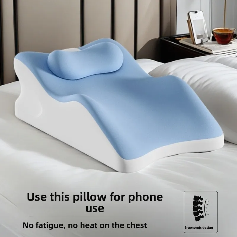 

Подушка для сна из ледяного шелка: дышащая, удобная, из полиэфирного волокна, многофункциональная подушка для отдыха лежа в кровати или использования телефона