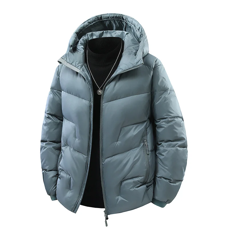Winter Men's Outdoor Mountaineering Hiking 90 Duck Down Warm Windproof Jacket Trendy Loose Cold Proof Warm Hooded Down Jacket