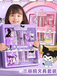 Sanrio briefpapier geschenkdoos set 10 jaar oud meisje basisschool Kuromi kinderen Tamagotchi hond eerste graad handboek