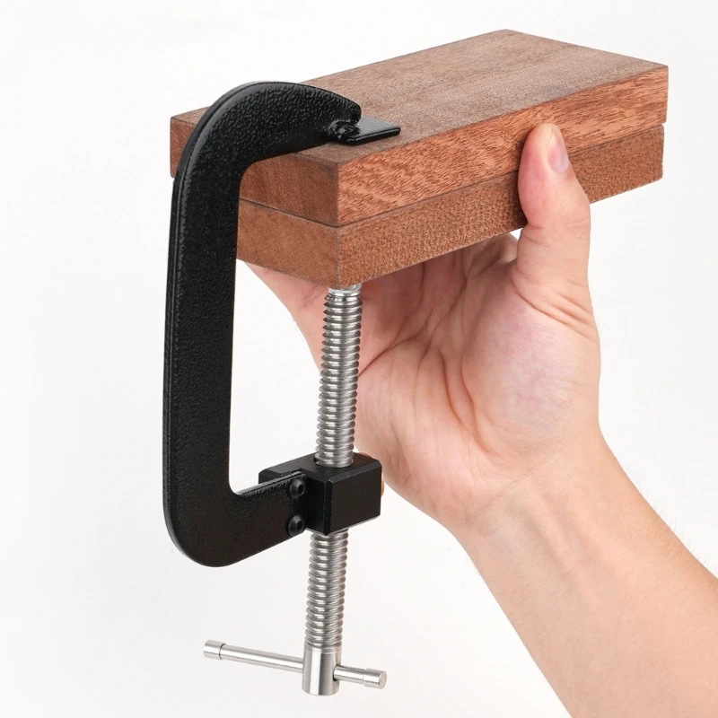 Heavy Duty 4 Inch G Clamp Clip With Stainless Steel Screw And Aluminum Alloy Components For Secure Woodworking Projects M4YD