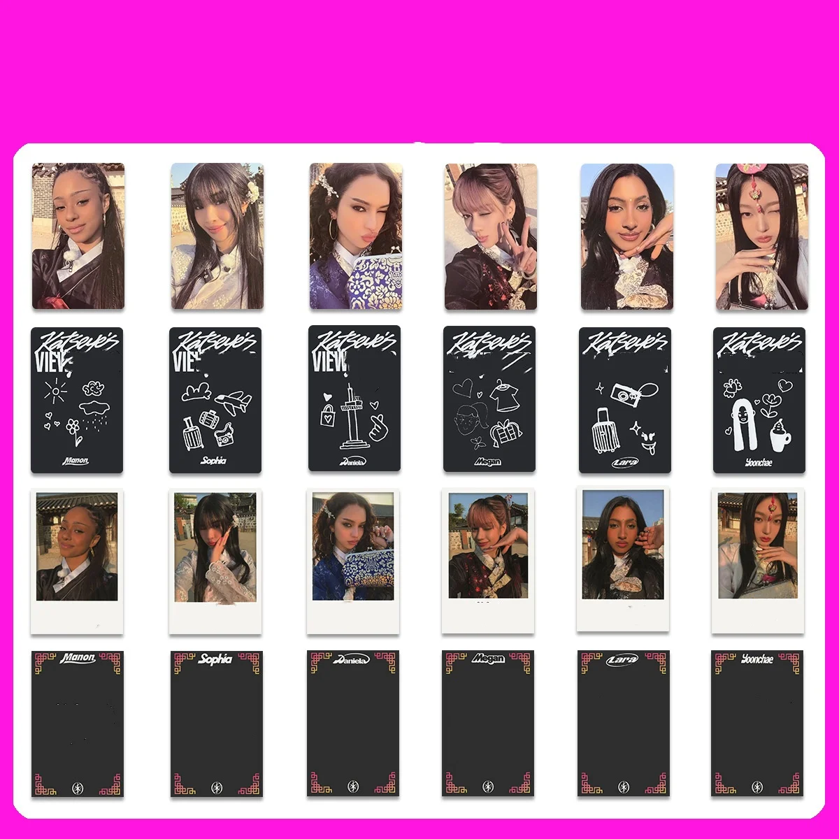 

KATSEYE VIEWFINDER IN SEOUL Card WVS Special Card Double Sides Bright Film LOMO Card Manon Sophia Lara Megan Fans Collection