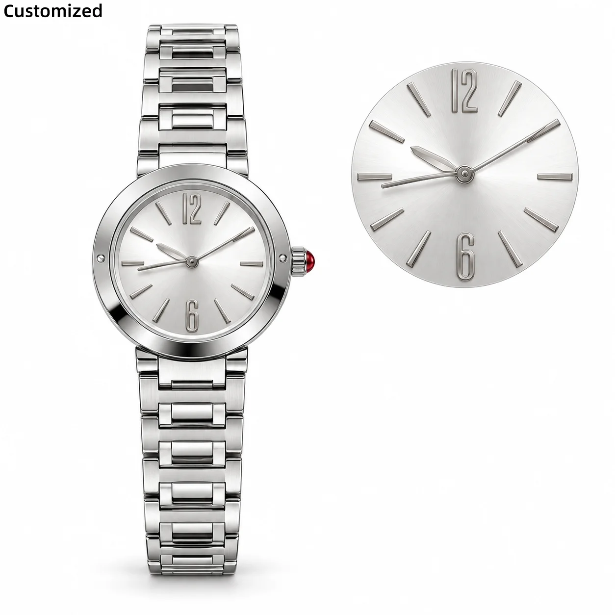 Ladies Wristwatches Quartz Watch Women 904L Stainless Steel Case/Strap Customized
