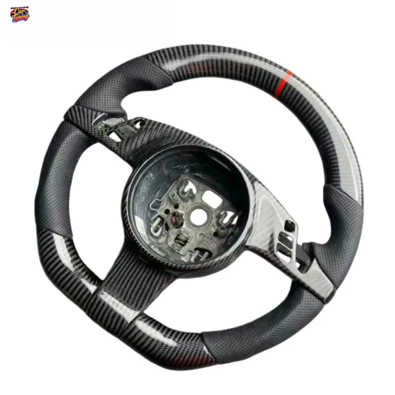 Carbon Fiber Steering Wheel for Porsche 911 991 992 Flat Bottom Custom Premium Interior Upgrade Without Airbag