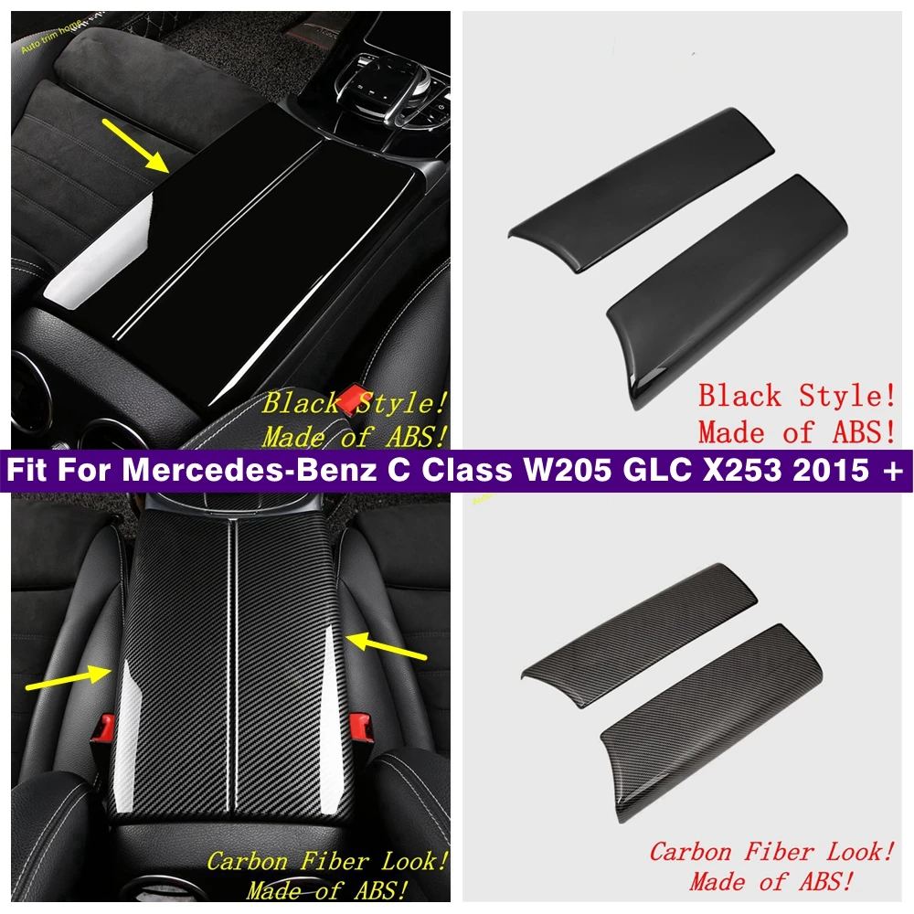 

Auto Center Armrest Box Decoration Panel Cover Trim Fit For Benz C Class W205 GLC X253 2015 - 2021 Console Arm Rest Storage Box