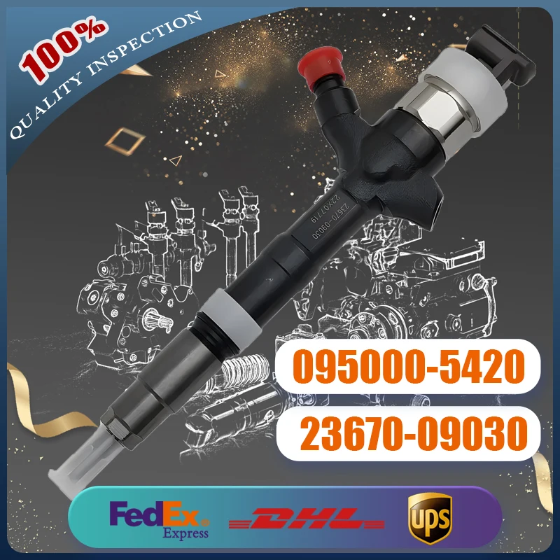 

095000-5420 095000-6890 23670-09030 Common Rail Fuel Injector for Toyota Engine 1CD-FTV Avensis Corolla 2.0 D-4D