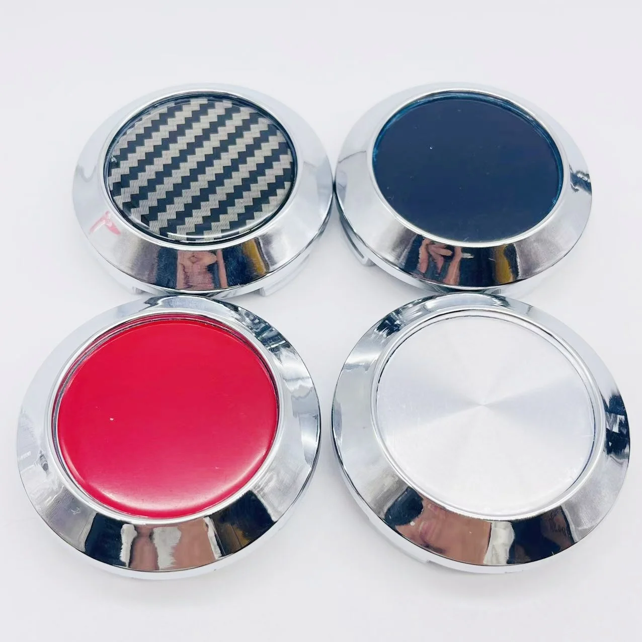 

4Pcs No logo Wheel Center Cap 64mm Rim Cover Hub Cap Wheel Cap 45mm None logo Racing Emblem Car Accessories