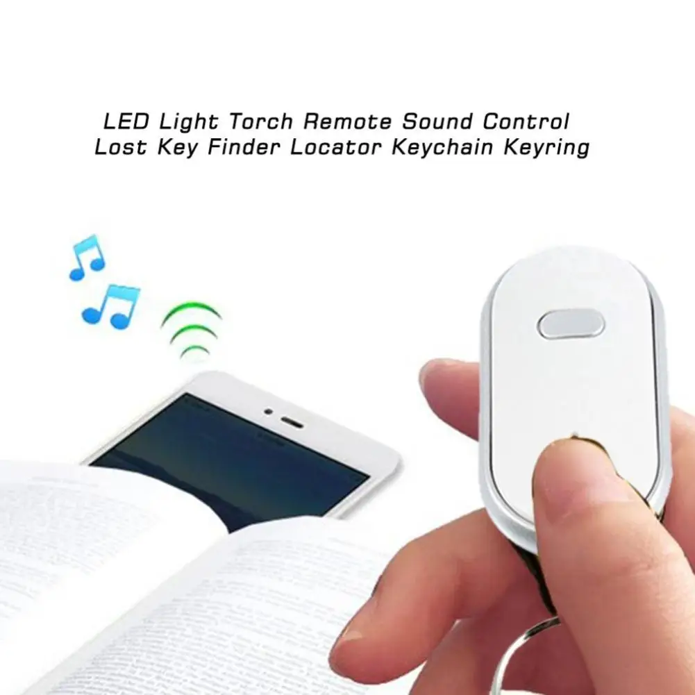 Mini Anti-lost Whistle Key Finder Flashing Beeping Remote Kids Key Bag Wallet Locators Anti-Lost Key Tracker Tool Keyring