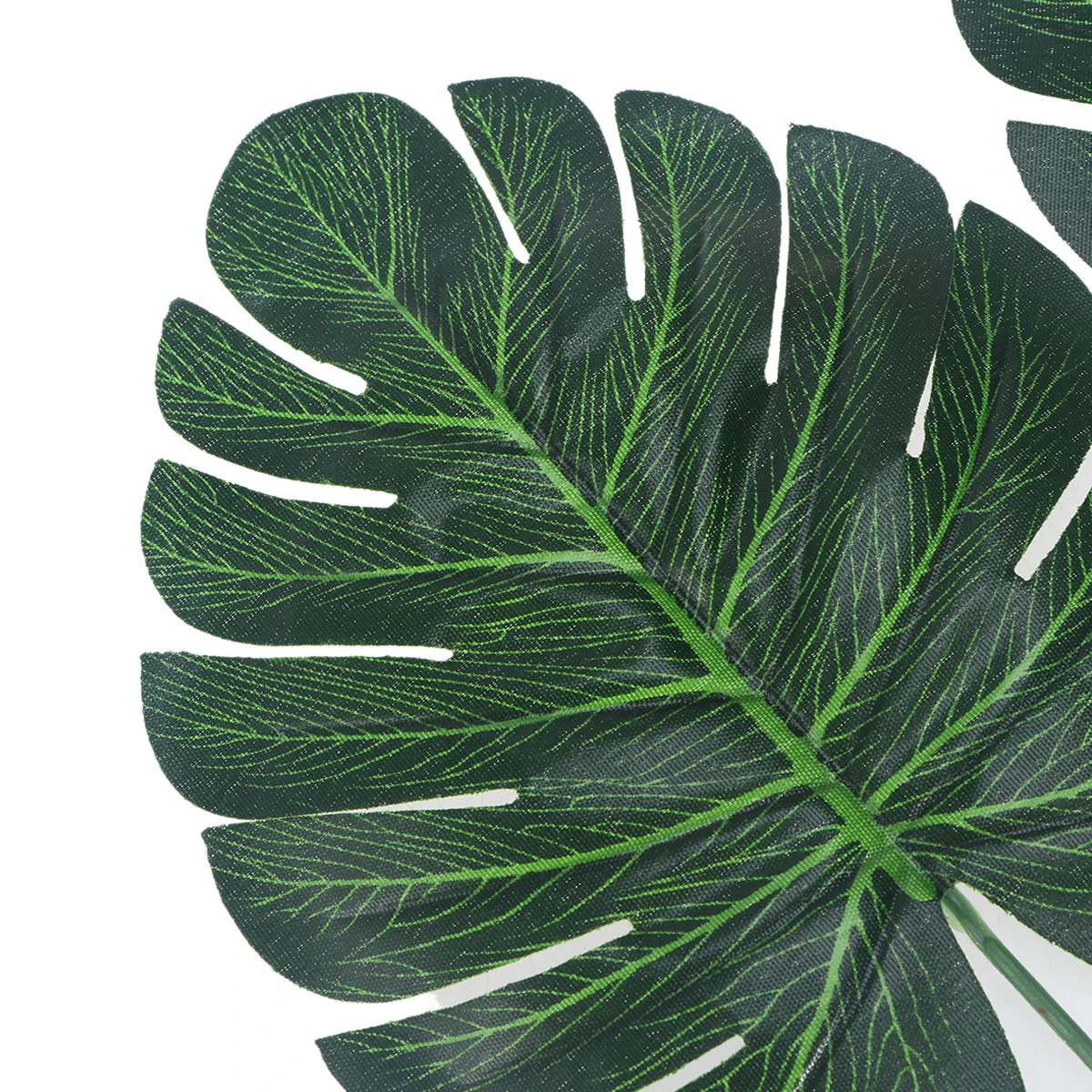 

10pcs Artificial Monstera Leaf Green Tropical Plants Decoration Home Office Bedroom Bathrooms Galleryartificial
