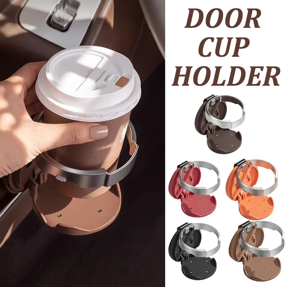 2-in-1 Auto-Tür-Getränkehalter und Handyhalterung, faltbarer Getränkehalter aus Leder mit Aufbewahrungsbox, Getränkehalterung fürs Auto – Detail 7