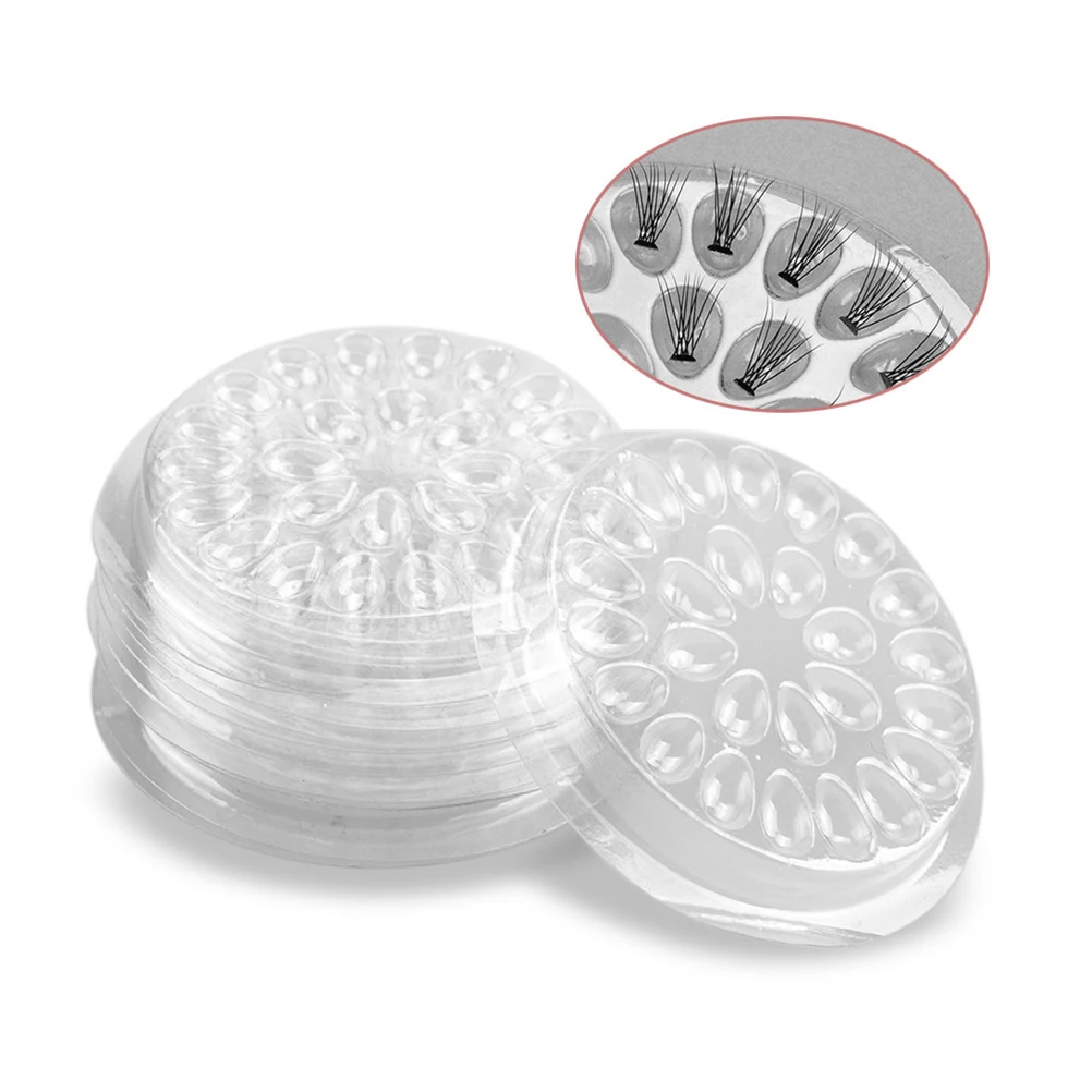 10 stuks wimperlijmbak premium waterdichte zelfklevende pallet voor verlenging enten houder sneldrogend handige assistent