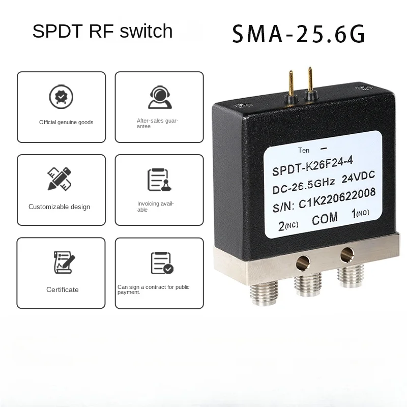 Przełącznik koncentryczny RF SPDT 12V/24V 2.92-26 przełącznik mechaniczny