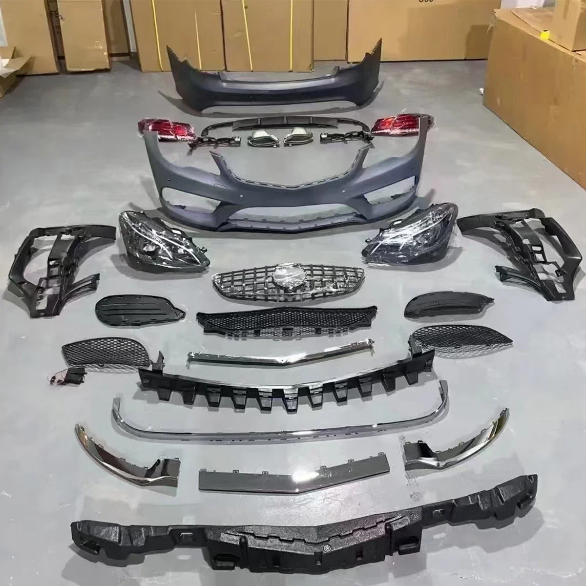 Old To New Conversion Bumpers Bodykit For Mercedes Benz E Coupe W207 2009-2013 To 2014-2016 Style.