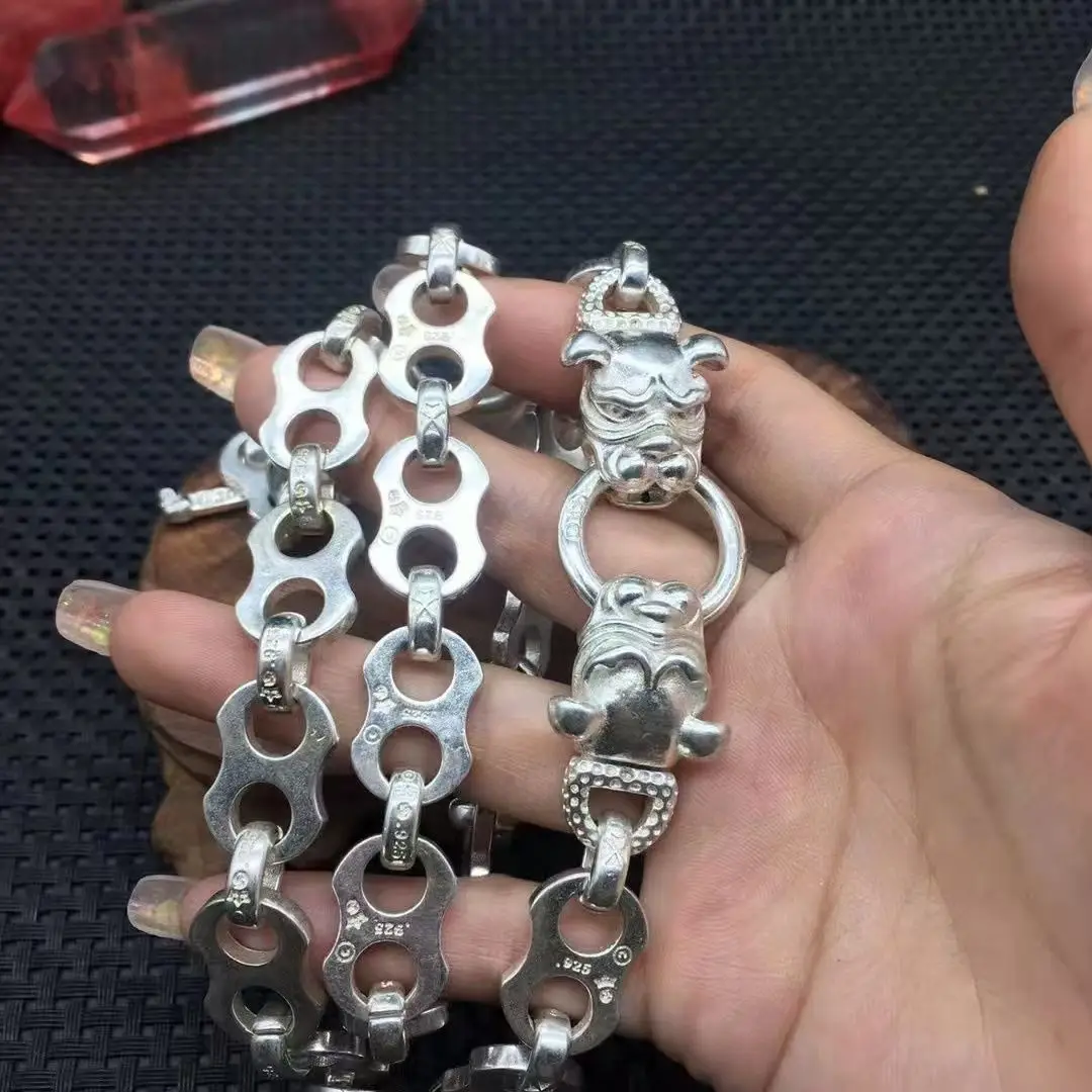 Лидер продаж, редкое китайское тибетское серебряное ожерелье ручной работы Мяо, ювелирные изделия, благородный подарок, длина 60 см, мужчины, женщины, пары, модный подарок