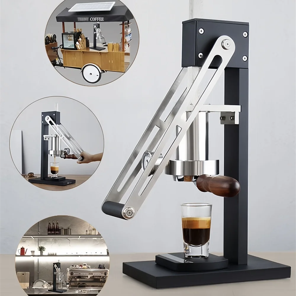 Espresso Coffee Press Manual Coffee Maker Lever Coffee Machine Home Kitchen Supplies with Pressure Gauge with Accessories