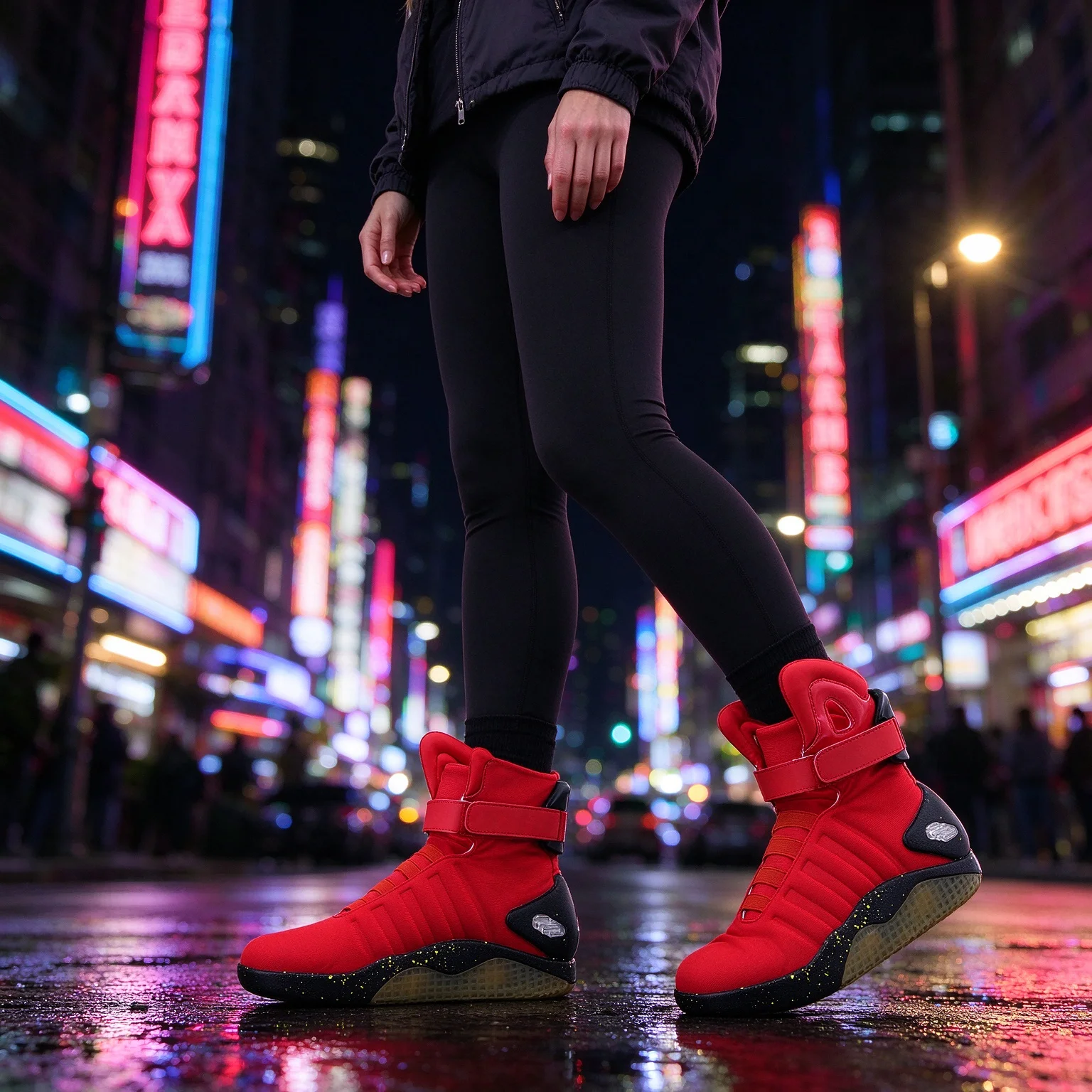 Women Fashion Air Motorcycle Boots Led Mag Shoes Light Up Sneakers Usb led Shoes Back To The Future men shoes