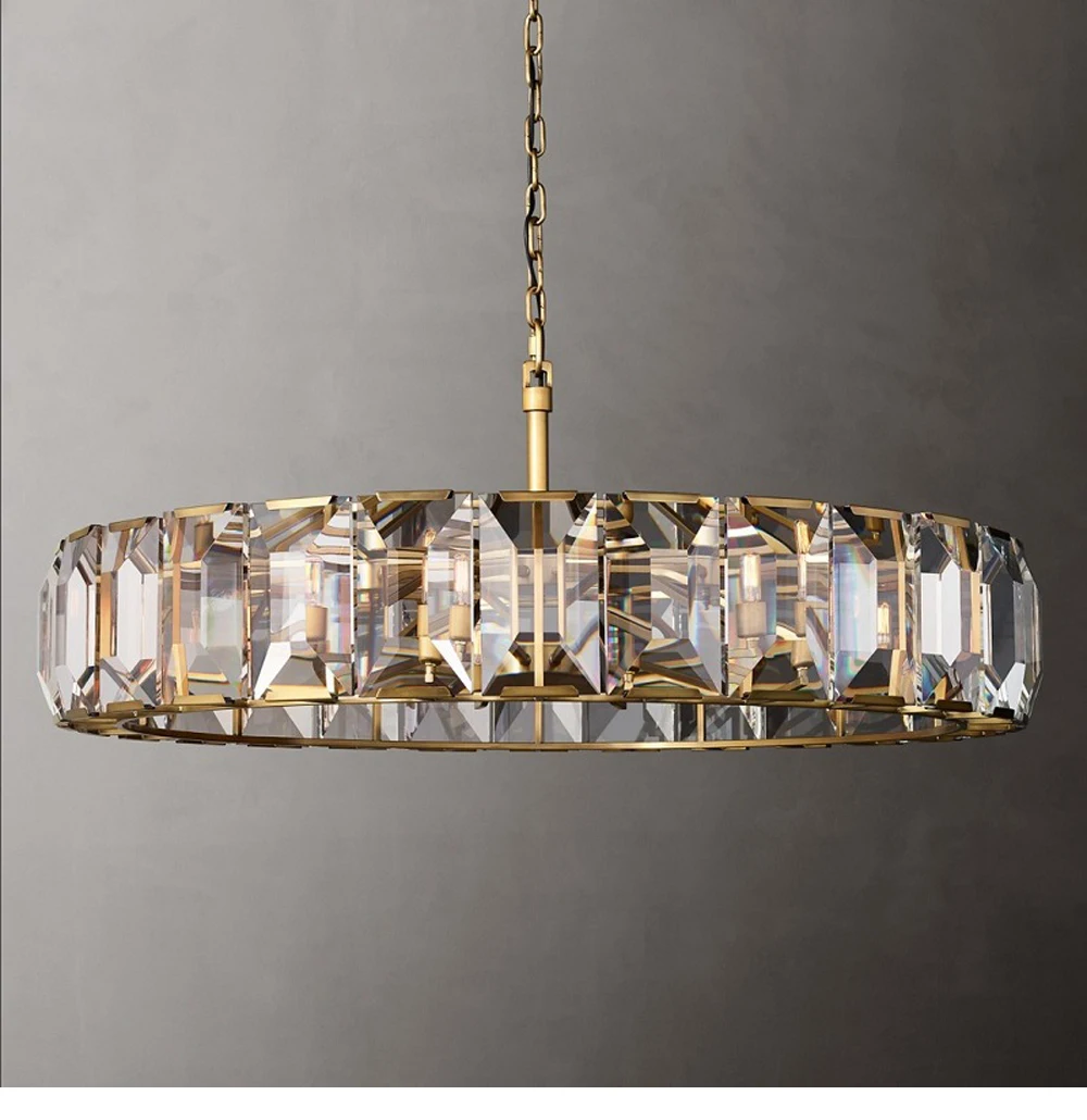 LED E14 American Retro Designer Crystal Lamp Light Pendant